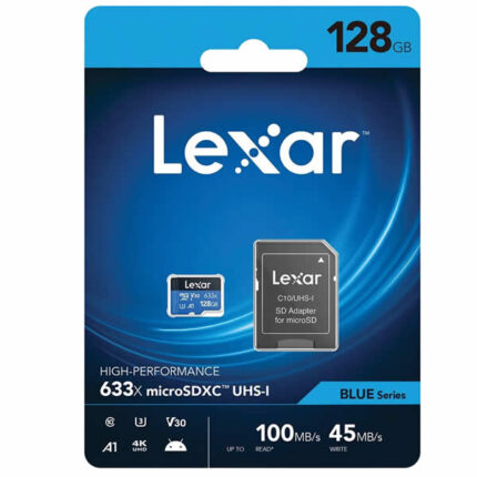 MEMORIA MICRO SD LEXAR 128 GB A1 U3 100 MBPS 633X
