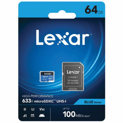 MEMORIA MICRO SD LEXAR 64 GB A1 U3 100 MBPS 633X