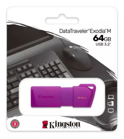 PEN DRIVE KINGSTON 64 GB DTX M LILA