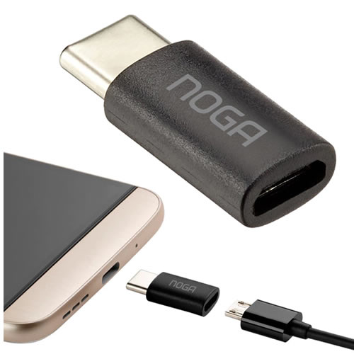Adaptador Noganet Micro usb Hembra – USB- C Macho ADAPTADOR NOGANET MICRO USB HEMBRA - USB- C MACHO - Imagen 1