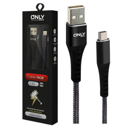CABLE XAEA THOR 4.4A TIPO C NEGRO