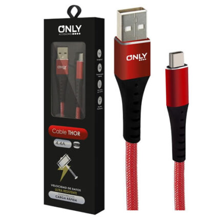CABLE XAEA THOR 4.4A TIPO C ROJO