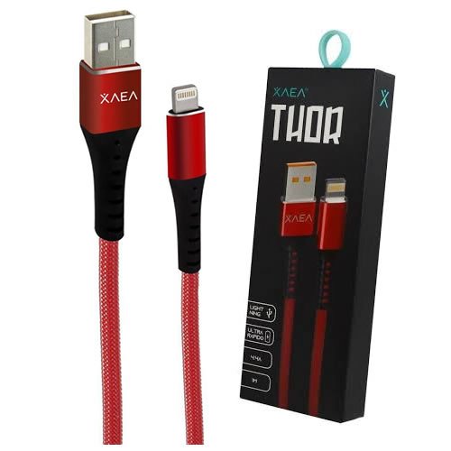 CABLE XAEA THOR 4.4A IPHONE ROJO CABLE XAEA THOR 4.4A IPHONE ROJO - Imagen 1