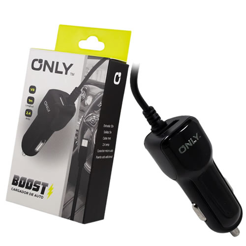 Cargador 12V Only 2 CARGADOR 12V ONLY 2.4A MICRO USB + 1 PUERTO USB - Imagen 1