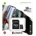 MEMORIA MICRO SD KINGSTON CANVAS PLUS 16 GB C10 100 MBPS