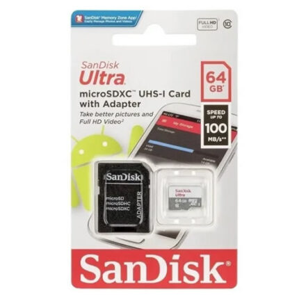 MEMORIA MICRO SD SANDISK ULTRA 64 GB C10 100 MBPS