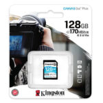 MEMORIA SD KINGSTON CANVAS GO PLUS 128 GB C10 U3 170 MBPS