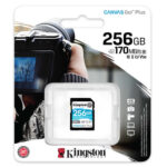 MEMORIA SD KINGSTON CANVAS GO PLUS 256 GB C10 U3 170 MBPS