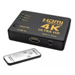 SWITCH HDMI 3 PUERTOS 4K CONTROL REMOTO