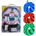 TIRA NEON LED RGB 5 MTS + FUENTE + CONTROL REMOTO