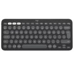 TECLADO LOGITECH K380S PEBBLE BLUETOOTH GRIS OSCURO