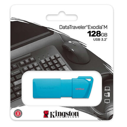 PEN DRIVE KINGSTON 128 GB DTX M CELESTE