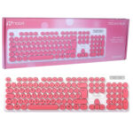 TECLADO NOGANET NKB-580 USB ROSA/BLANCO