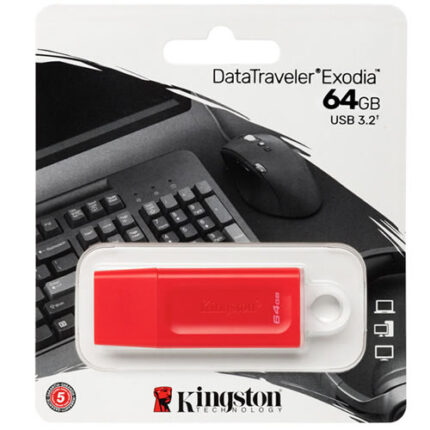 PEN DRIVE KINGSTON 64 GB DTX ROJO