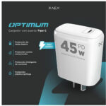 CARGADOR RAPIDO 220V XAEA OPTIMUM 9V USB-C 45W - Imagen 2