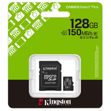 MEMORIA MICRO SD KINGSTON CANVAS PLUS 128 GB C10 150 MBPS