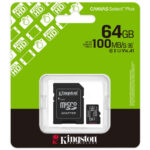 MEMORIA MICRO SD KINGSTON CANVAS PLUS 64 GB C10 100 MBPS