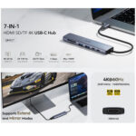 HUB CUDY UH407 USB-C 7 EN 1 - Imagen 4