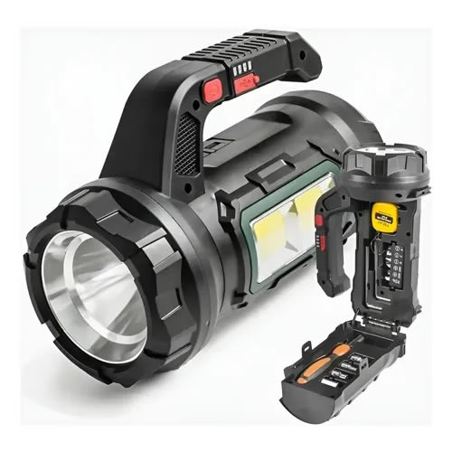 LINTERNA MULTIFUNCION HM-7729G RECARGABLE LINTERNA MULTIFUNCION HM-7729G RECARGABLE - Imagen 1