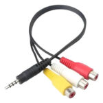 CABLE MINI PLUG MACHO A 3 RCA HEMBRA