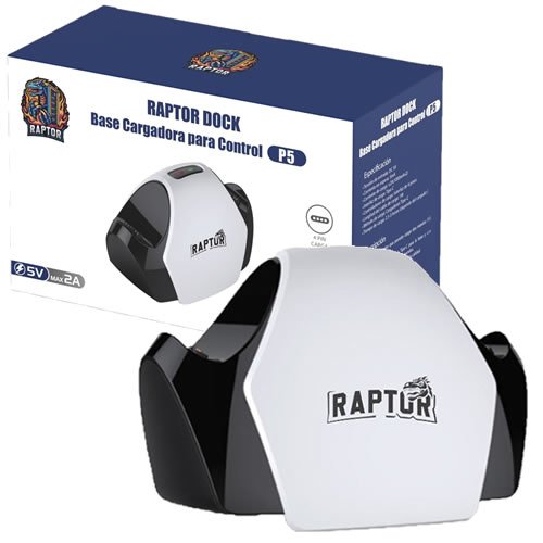 BASE ESTACION DE CARGA DOBLE RAPTOR PARA JOYSTICK PS5 BASE ESTACION DE CARGA DOBLE RAPTOR PARA JOYSTICK PS5 - Imagen 1