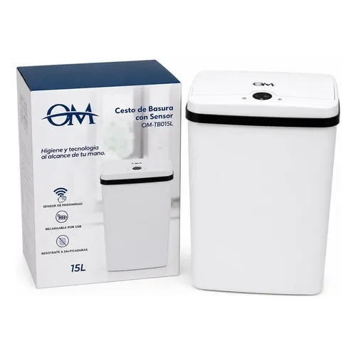 CESTO DE BASURA CON SENSOR OM TB015L CESTO DE BASURA CON SENSOR OM TB015L - Imagen 1