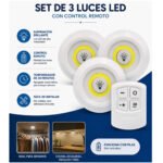SET DE LUCES LED CON CONTROL X3 UNIDADES