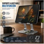 SOPORTE UNIVERSAL DE PIE METAL PARA TABLET NEGRO
