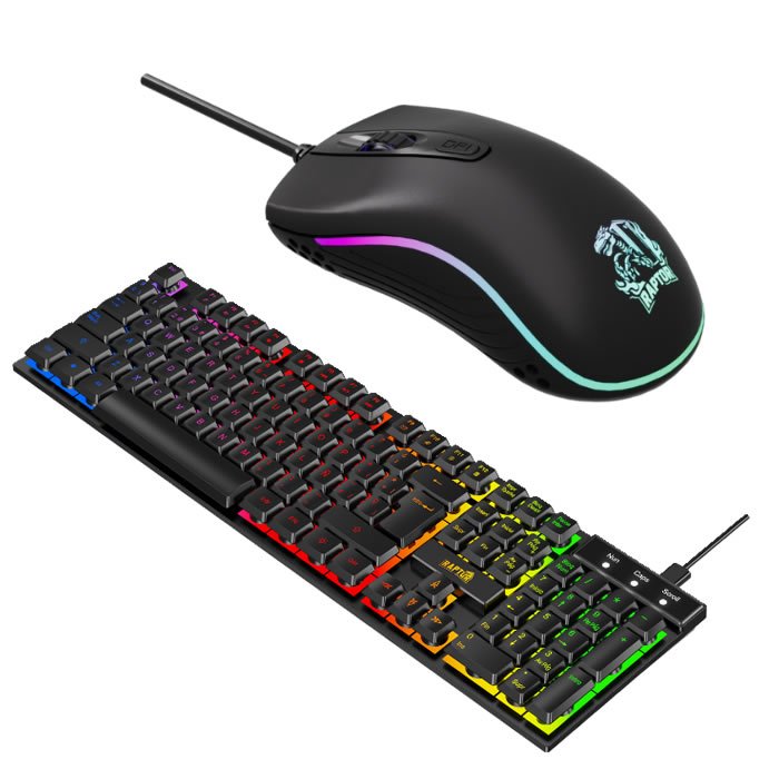 KIT MOUSE TECLADO RAPTOR GAMER KIT MOUSE TECLADO C/CABLE RAPTOR GAMER - Imagen 1