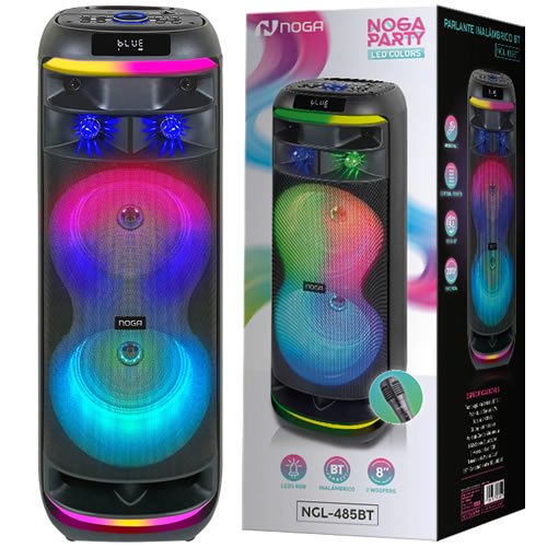 PARLANTE BLUETOOTH NOGA NGL-485BT PARLANTE BLUETOOTH NOGANET 2 X 8" NGL-485BT - Imagen 1